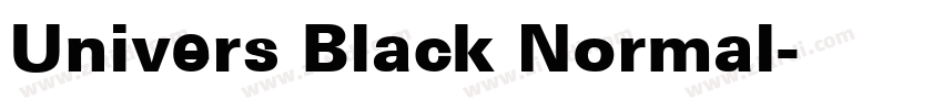 Univers Black Normal字体转换